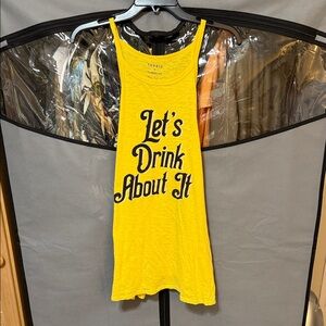 Torrid Vibrant Yellow Lets Drink Classic Fit Tank Top
